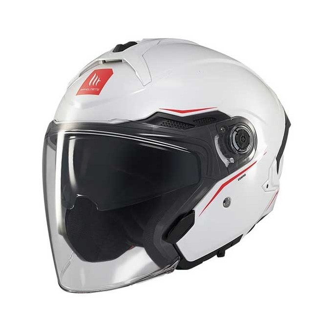 CASCO MT HELMETS JET COSMO SV SOLID A0 BLANCO BRILLO