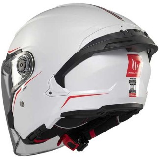 CASCO MT HELMETS JET COSMO SV SOLID A0 BLANCO BRILLO