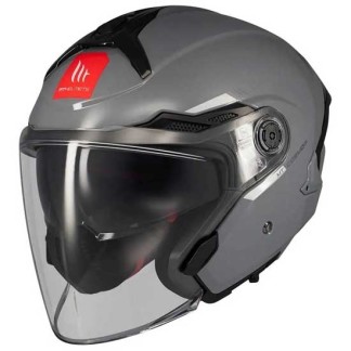 CASCO MT HELMETS JET COSMO SV SOLID A2 GRIS BRILLO