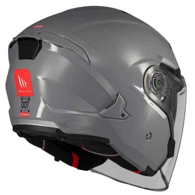 CASCO MT HELMETS JET COSMO SV SOLID A2 GRIS BRILLO