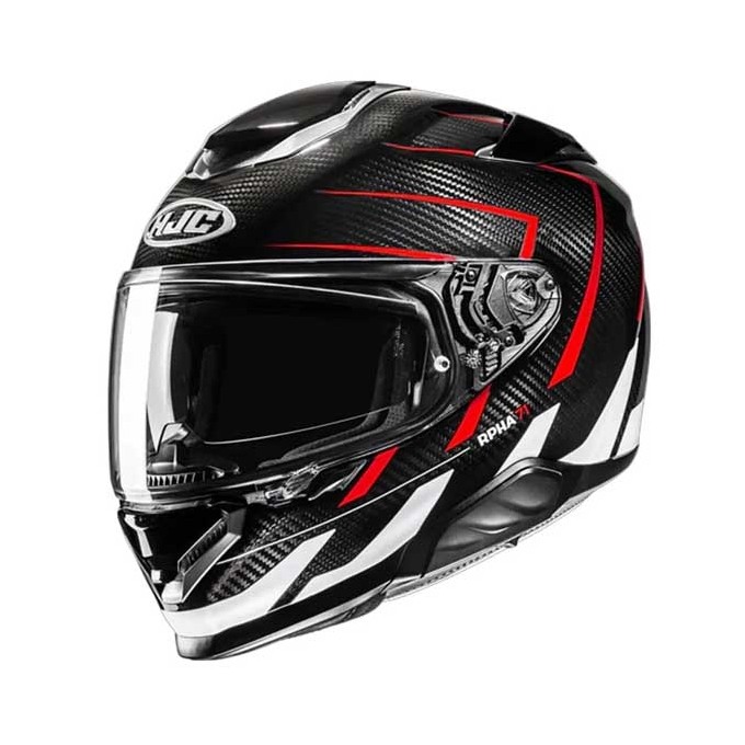 CASCO MOTO INTEGRAL HJC RPHA 71 CARBON CANO NEGRO / ROJO