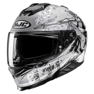 CASCO HJC I71 TAURUS AZUL / NARANJA
