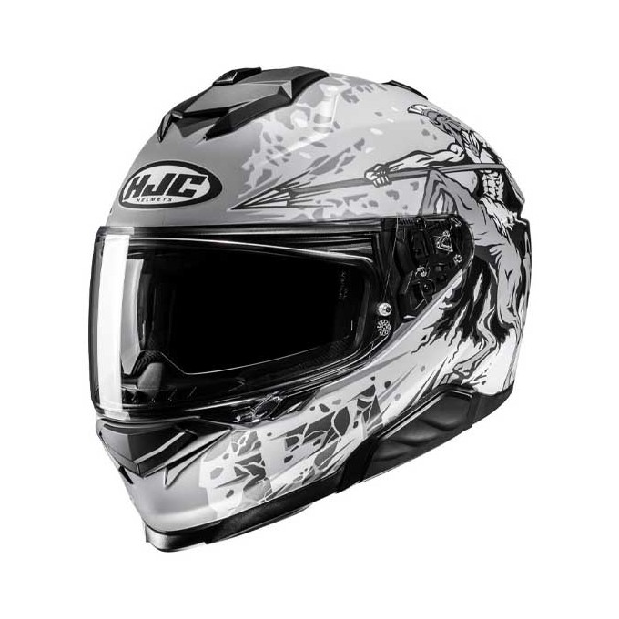 CASCO HJC I71 TAURUS AZUL / NARANJA