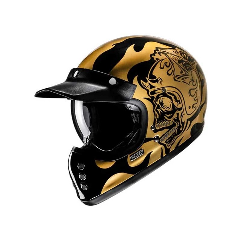 CASCO HJC V60 FLAME NEGRO / BLANCO