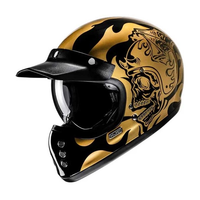 CASCO HJC V60 FLAME NEGRO / BLANCO