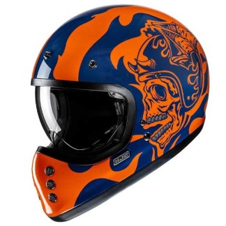 CASCO HJC V60 FLAME NEGRO / DORADO