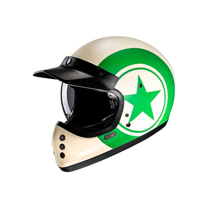 CASCO HJC V60 NYX BLANCO / VERDE