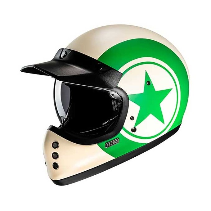 CASCO HJC V60 NYX BLANCO / VERDE
