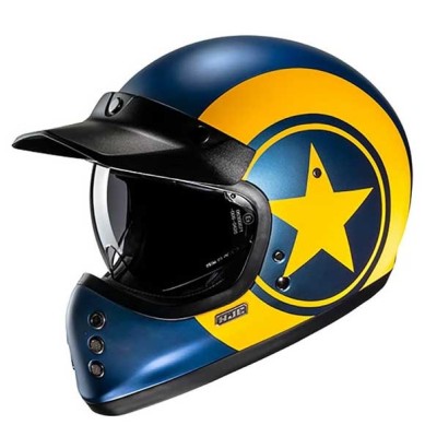 CASCO HJC V60 NYX AZUL / AMARILLO