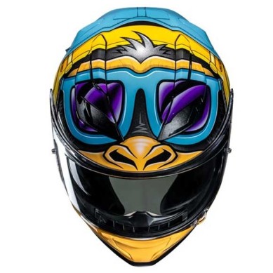 CASCO INTEGRAL HJC F71 BUMBLEBEE HASBRO NEGRO / DORADO