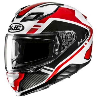 CASCO INTEGRAL HJC F71 TOZ BLANCO / ROJO