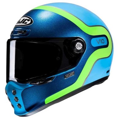 CASCO HJC V10 GRAPE BLANCO / ROJO / AZUL