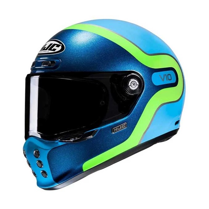 CASCO HJC V10 GRAPE BLANCO / ROJO / AZUL