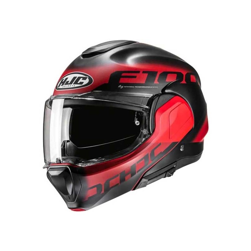 CASCO INTEGRAL HJC F100 HETAL NEGRO / ROJO