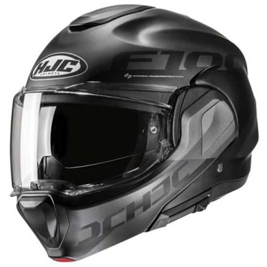 CASCO INTEGRAL HJC F100 HETAL GRIS / ROJO