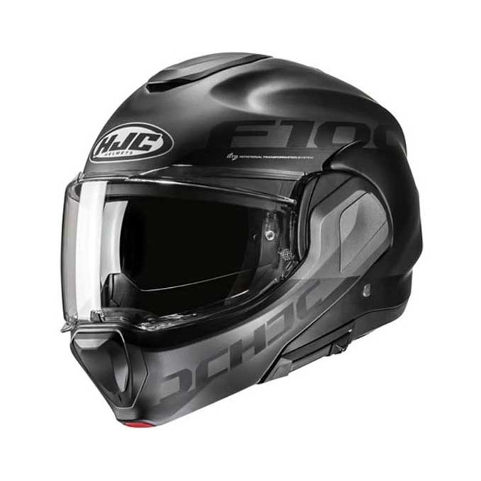 CASCO INTEGRAL HJC F100 HETAL GRIS / ROJO