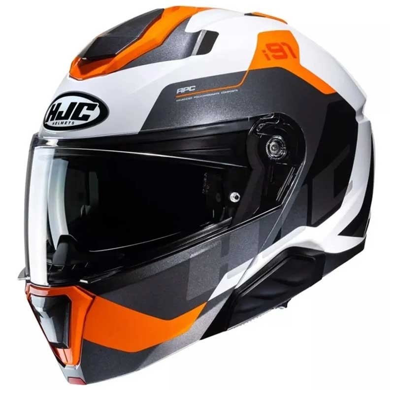 CASCO INTEGRAL HJC I91 BINA BLANCO / GRIS / NEGRO