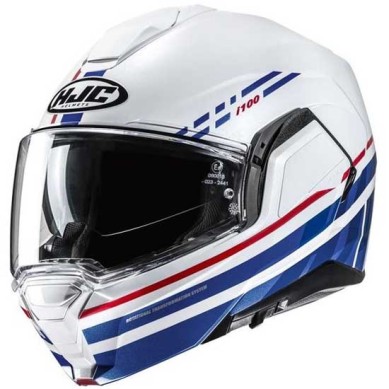 CASCO MODULAR  HJC I100 SYSMA BLANCO / ROJO / AZUL