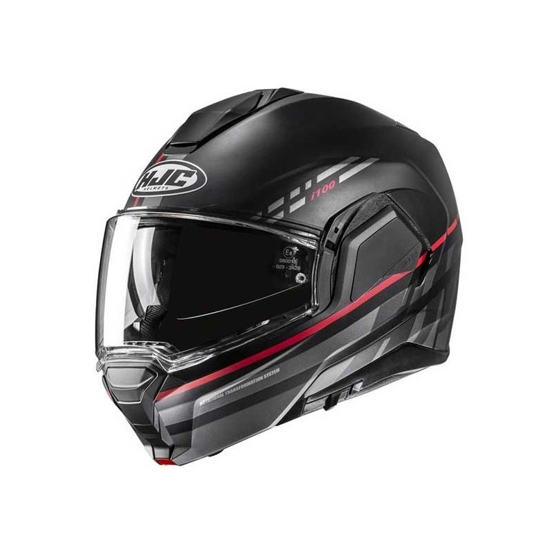 CASCO MODULAR  HJC I100 SYSMA NEGRO / ROJO
