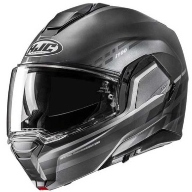 CASCO MODULAR  HJC I100 SYSMA NEGRO / ROJO