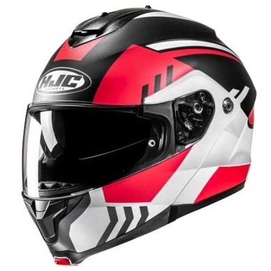 HJC C91N NEGRO / ROSA / BLANCO | Casco Modular con Visor Solar y Gran Confort