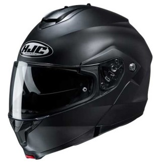 HJC C91N MONOCOLOR NEGRO METAL | Casco Modular con Visor Solar y Gran Confort