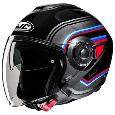 CASCO JET HJC I40 LINIA NEGRO / AZUL 
