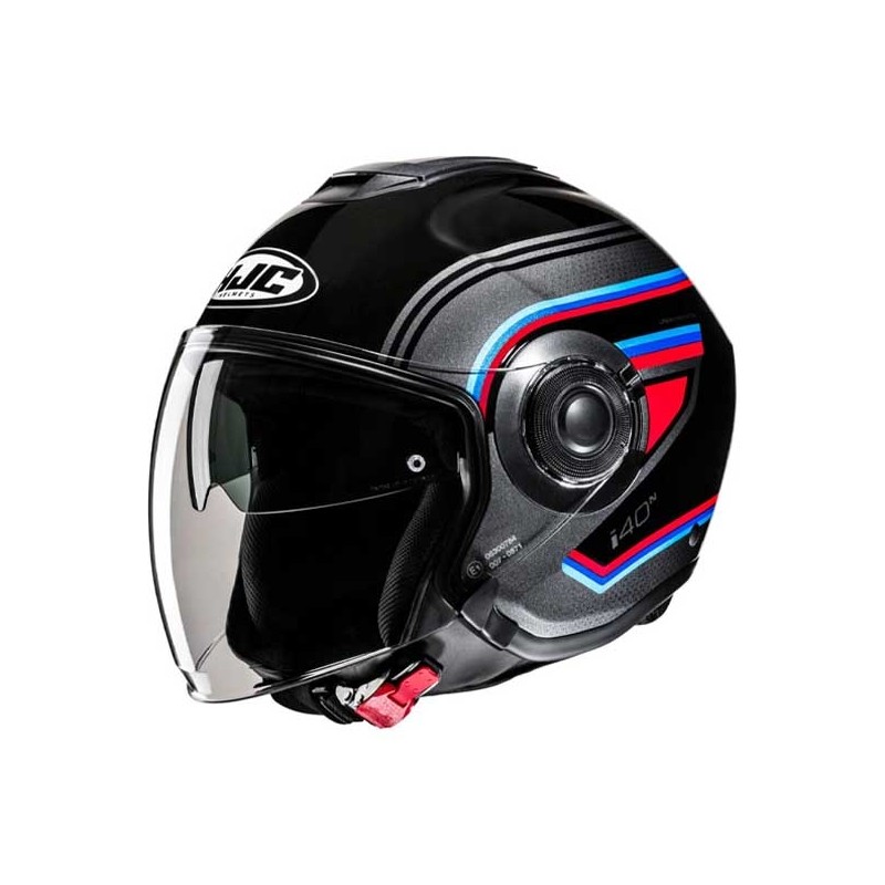 CASCO JET HJC I40 LINIA NEGRO / AZUL 