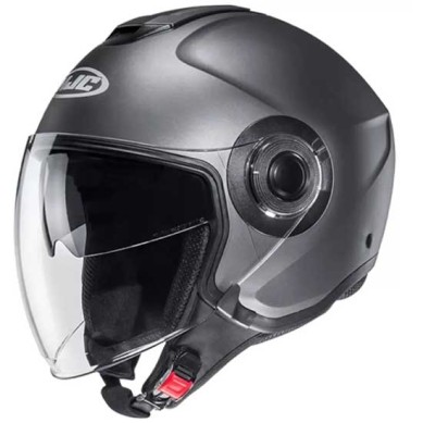 CASCO JET HJC I40N MONOCOLOR BLANCO PERLA MATE