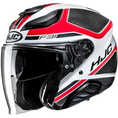 CASCO JET HJC F31 CERON NEGRO / BLANCO / GRIS