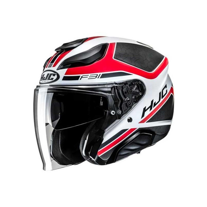 CASCO JET HJC F31 CERON NEGRO / BLANCO / GRIS