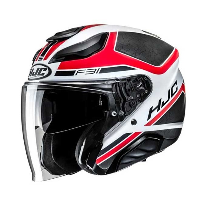 CASCO JET HJC F31 CERON NEGRO / BLANCO / GRIS