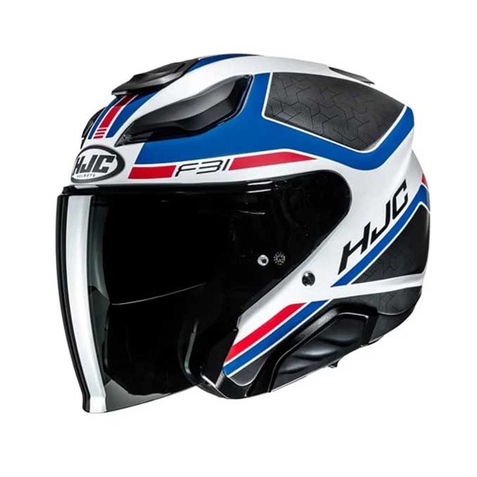 CASCO JET HJC F31 CERON GRIS / ROJO / BLANCO