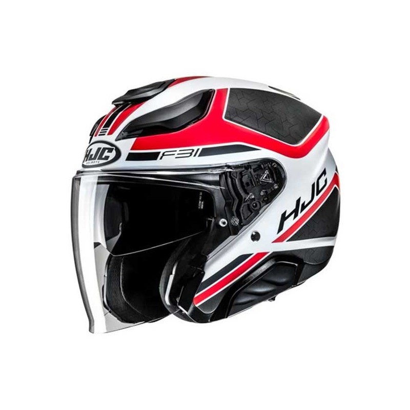 CASCO JET HJC F31 CERON NEGRO / AZUL / BLANCO