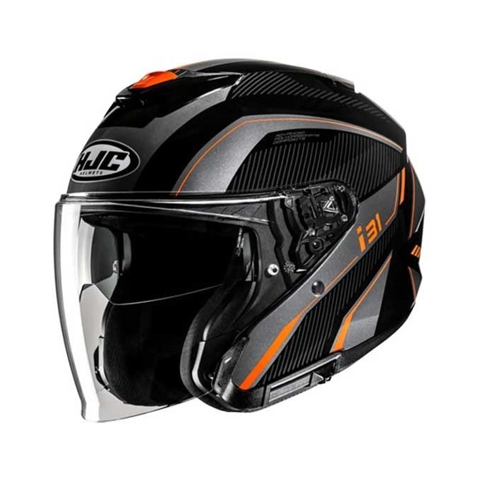 CASCO JET HJC I31 RENO NEGRO / NARANJA