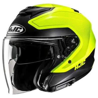 CASCO JET HJC I31 TEVIS PLATA / ROJO / NEGRO