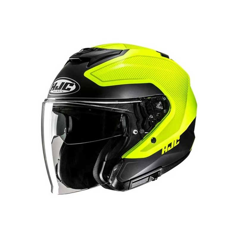 CASCO JET HJC I31 TEVIS PLATA / ROJO / NEGRO