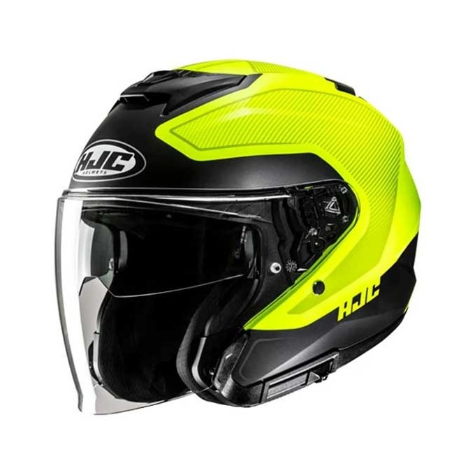 CASCO JET HJC I31 TEVIS PLATA / ROJO / NEGRO