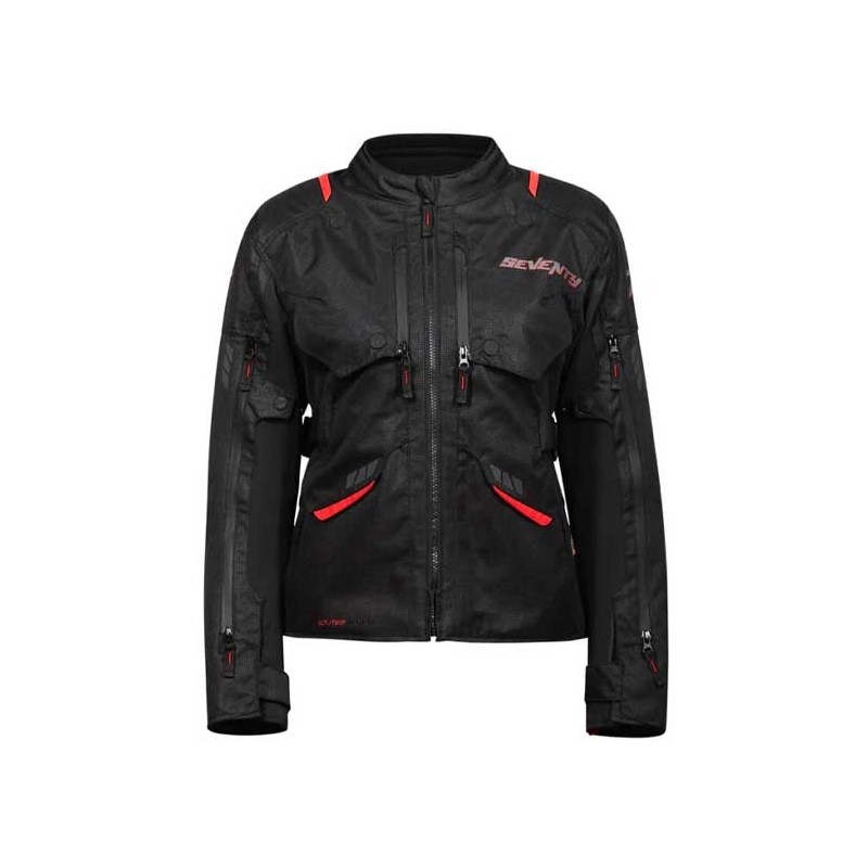 CHAQUETA MUJER INVIERNO SEVENTY DEGREES SD-JT69 TANAMI NEGRO / ROJO