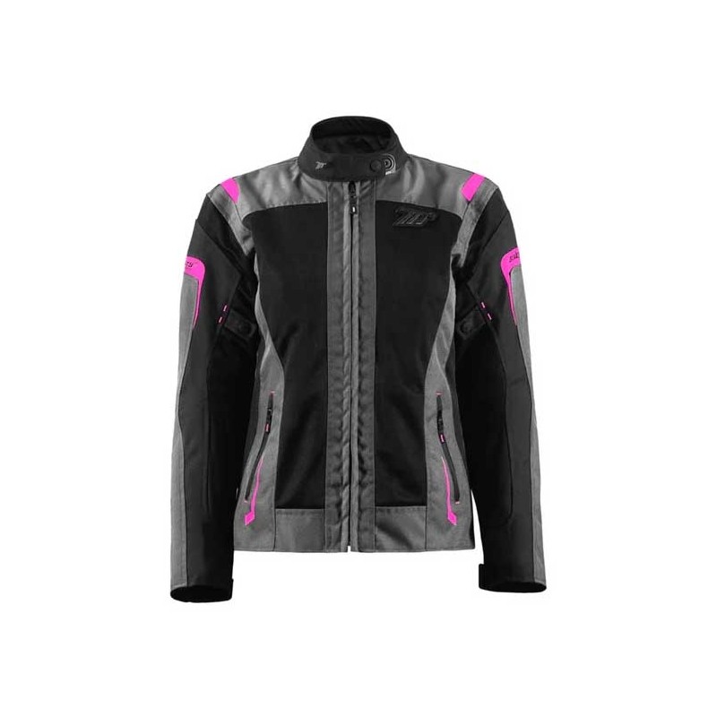 CHAQUETA MUJER SEVENTY DEGREES SD-JT68 SAHARA GRIS / FUCSIA