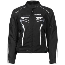 CHAQUETA CORDURA SEVENTY DEGREES SD-JR49 RACING NEGRO / ROJO