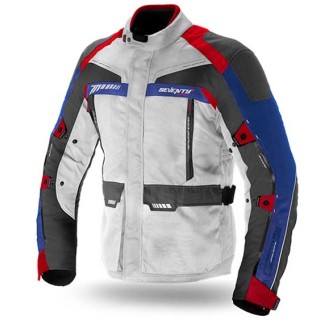CHAQUETA CORDURA SEVENTY DEGREES SD-JT43 TOURING GRIS OSCURO / ROJO / AZUL TALLA S / L / XL / XXL