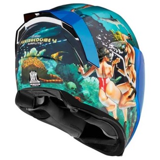 CASCO ICON AIRFLITE TRICK OR STREET 4 AZUL / NARANJA / NEGRO
