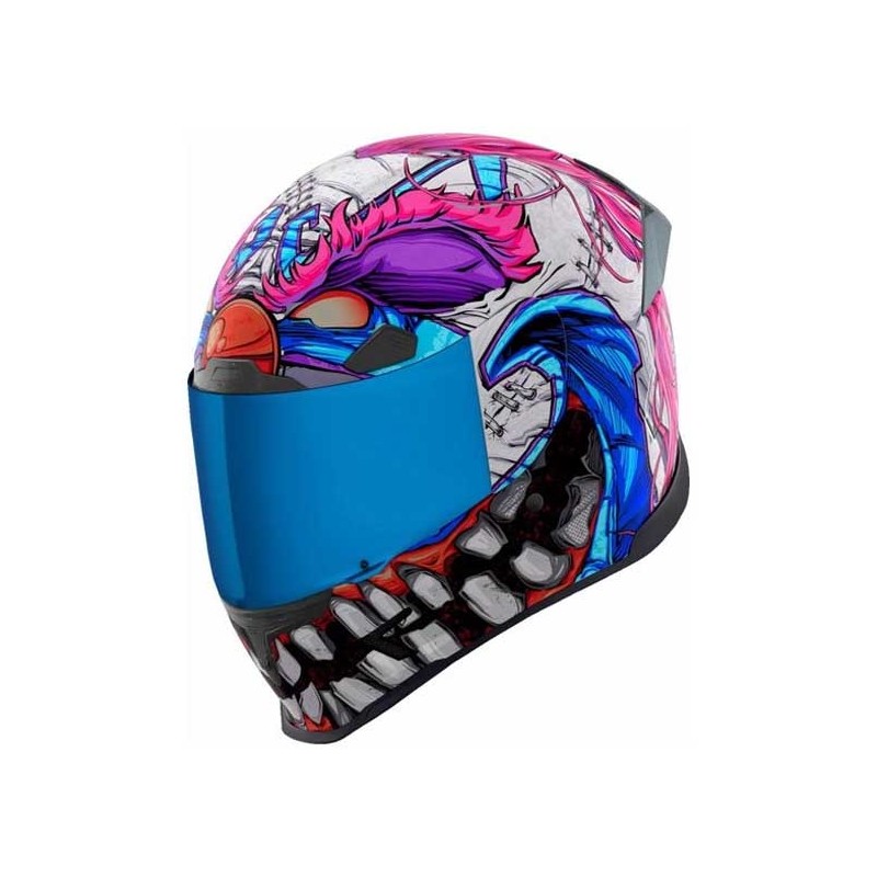 CASCO ICON AIRFRAME PRO CARBON KRAZY KLOWN 2 AZUL / MORADO