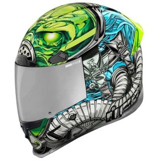 CASCO ICON AIRFRAME PRO TEJAS LIBRE AZUL / DORADO / PLATEADO