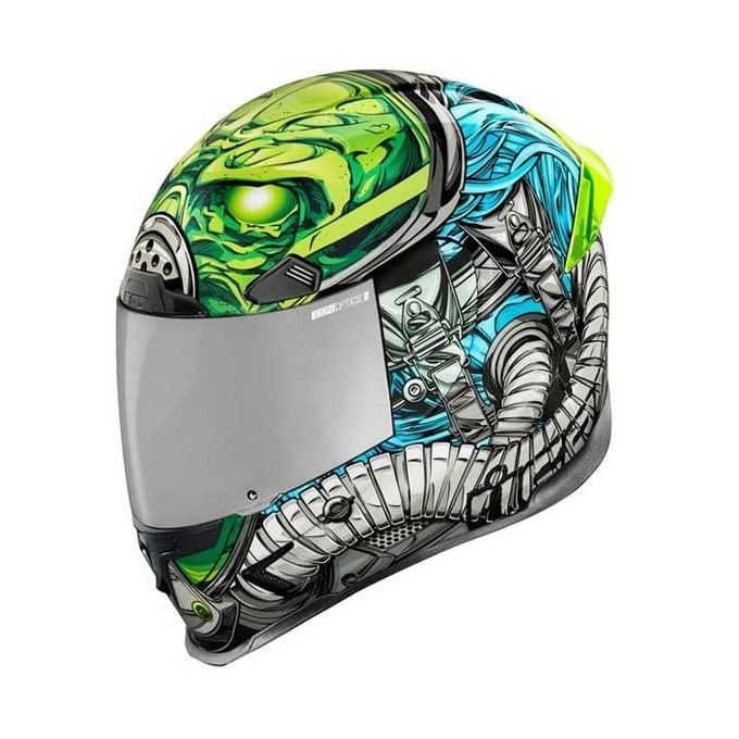 CASCO ICON AIRFRAME PRO TEJAS LIBRE AZUL / DORADO / PLATEADO