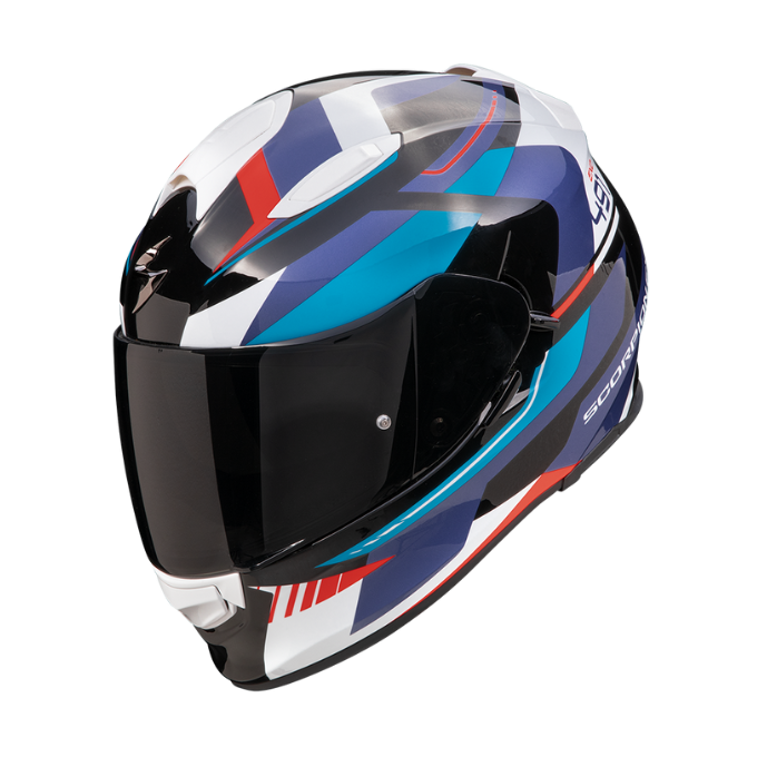 CASCO SCORPION EXO-491 ABILIS NEGRO / AZUL / ROJO 