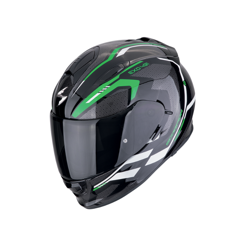 CASCO SCORPION EXO-491 KRIPTA NEGRO/VERDE/BLANCO