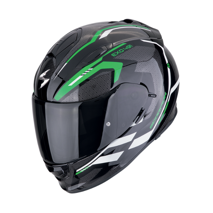 CASCO SCORPION EXO-491 KRIPTA NEGRO/VERDE/BLANCO