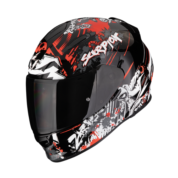 CASCO SCORPION EXO-491 SPECTOR Negro/Rojo